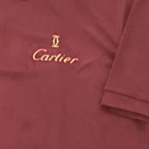 Men’s 100% polyester polo shirt Cartier logo